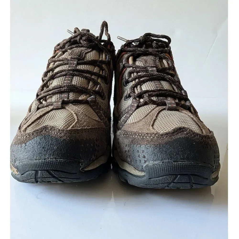 COLUMBIA Omni Grip Firelane Brown Orange Low Top Hiking Trail‎ Shoes Men's 7